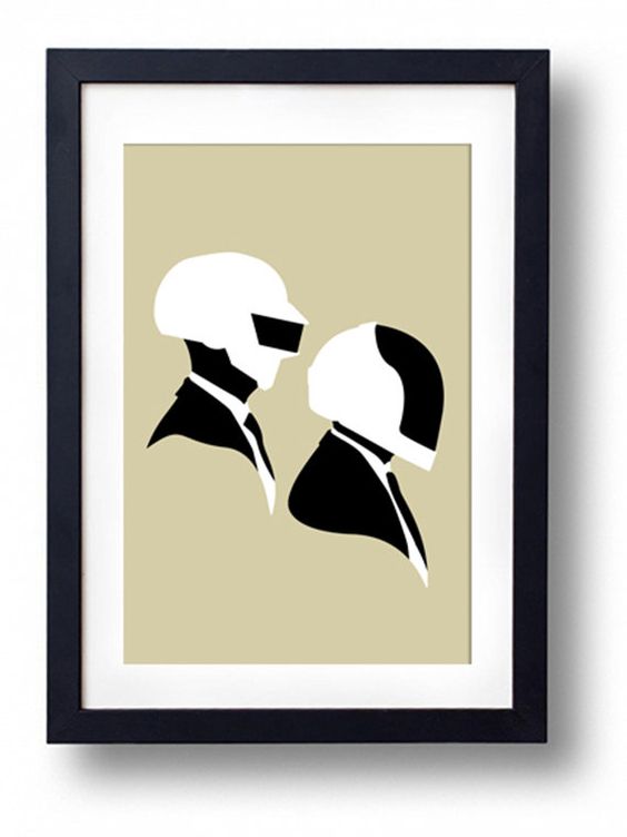 564x752 Daft Punk Victorian Silhouette Art Print Art