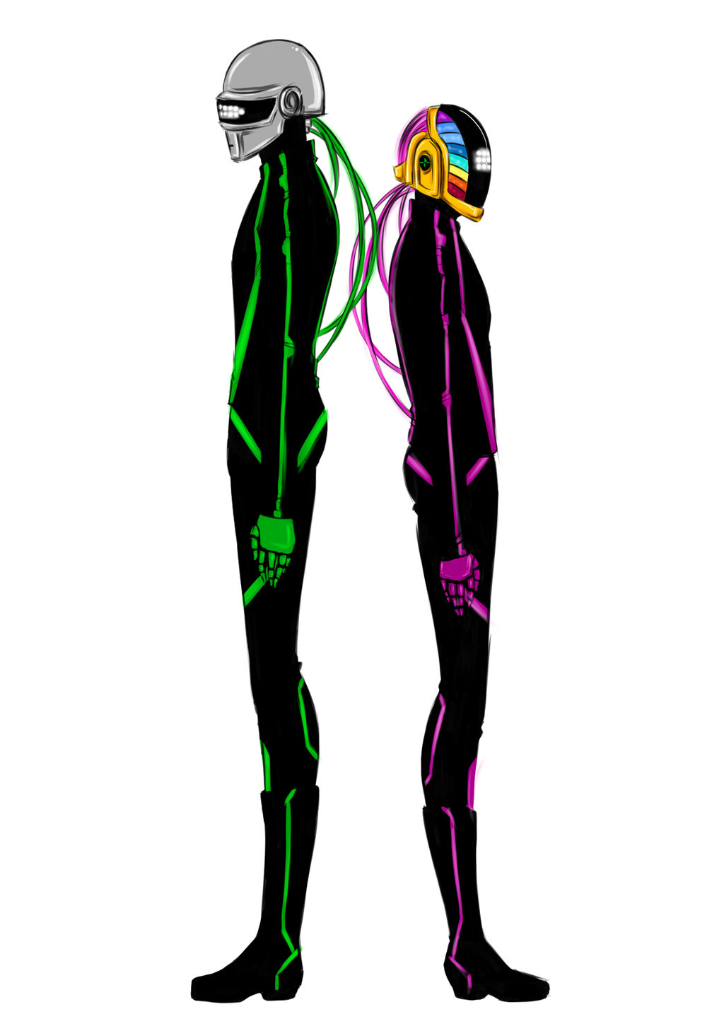 1024x1434 Daft Punk By Natsuki Neko