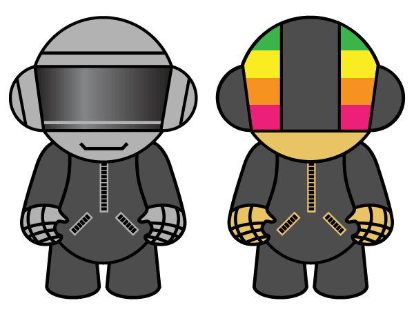 600x455 Free Vector Resource Daft Punk Dolls 123freevectors
