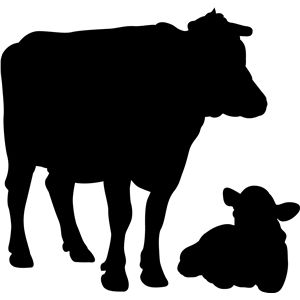 300x300 Cows Silhouette Design, Silhouettes And Clip Art