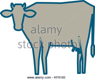 379x320 Line Silhouette Of Standing Cow Stock Vector Art Amp Illustration