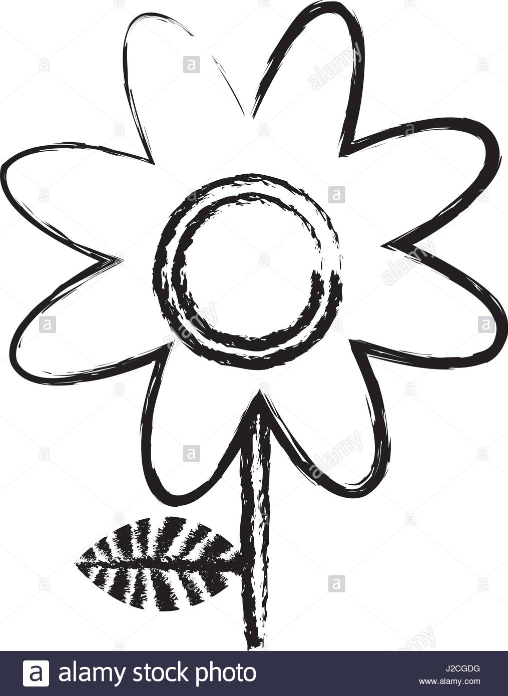 1015x1390 Monochrome Blurred Silhouette Of Daisy Flower Stock Vector Art