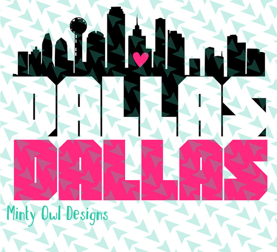 570x518 I Love Dallas Svg