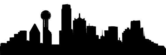 570x190 Dallas Skyline Window Topper Wall Decal By Wallnuggets On Etsy