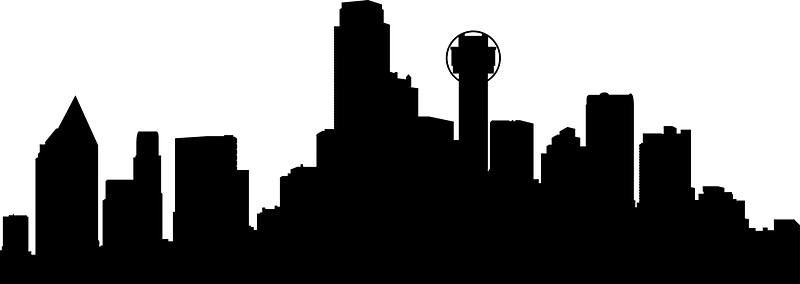 800x284 Dallas Skyline Stickers By Maximgertsen Redbubble