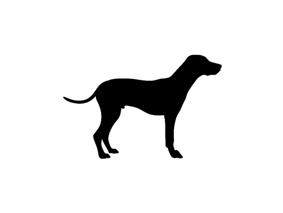 570x428 Dalmatian Dog Silhouette Custom Die Cut Vinyl Decal Sticker