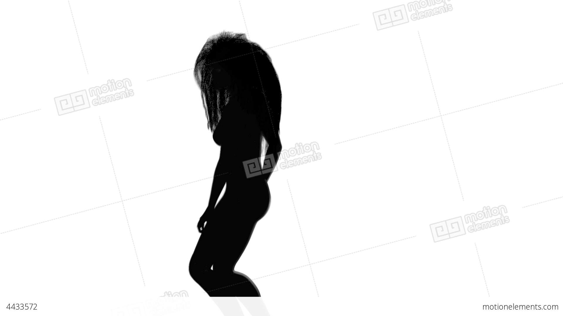 1920x1080 Dancing Girl Silhouette Stock Animation 4433572