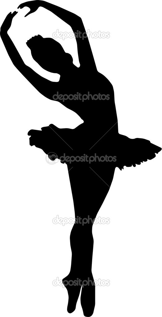 522x1022 Ballet Dancer Silhouette Clipart