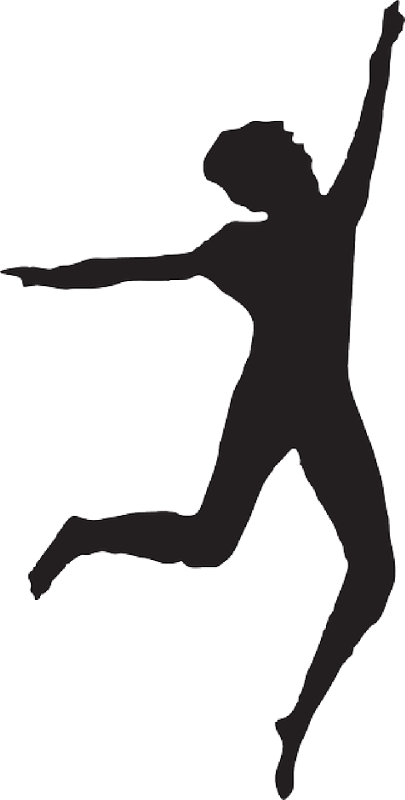 405x800 Dance Leaps Silhouette Clip Art