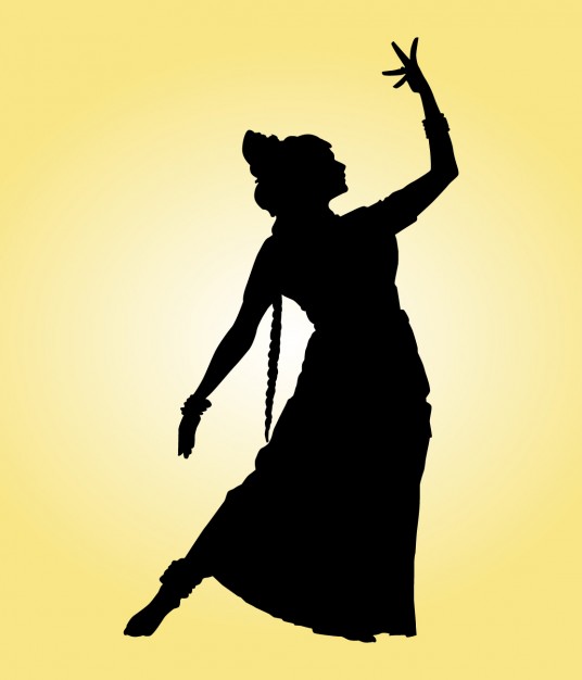 536x626 Indian Dancer Silhouette Vector Free Download