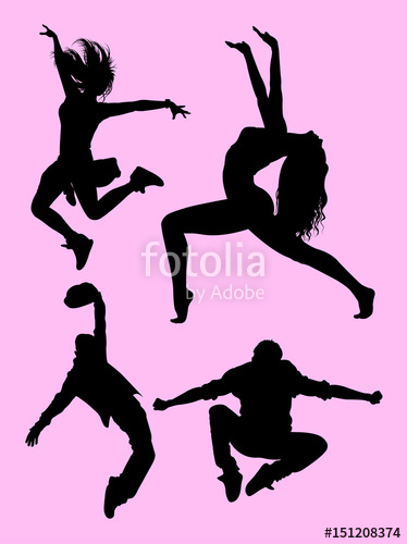 374x500 Dancer Pose, Male And Female Silhouette. Good Use For Symbol, Logo