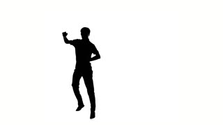 320x180 Hip Hop Dance Moves In A Luminous Neon Suit On A Black Background