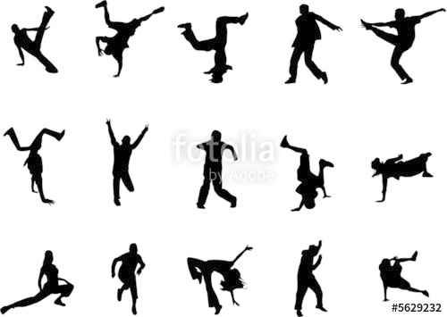 500x355 Hip Hop And Dancing Silhouettes Stock Image And Royalty Free