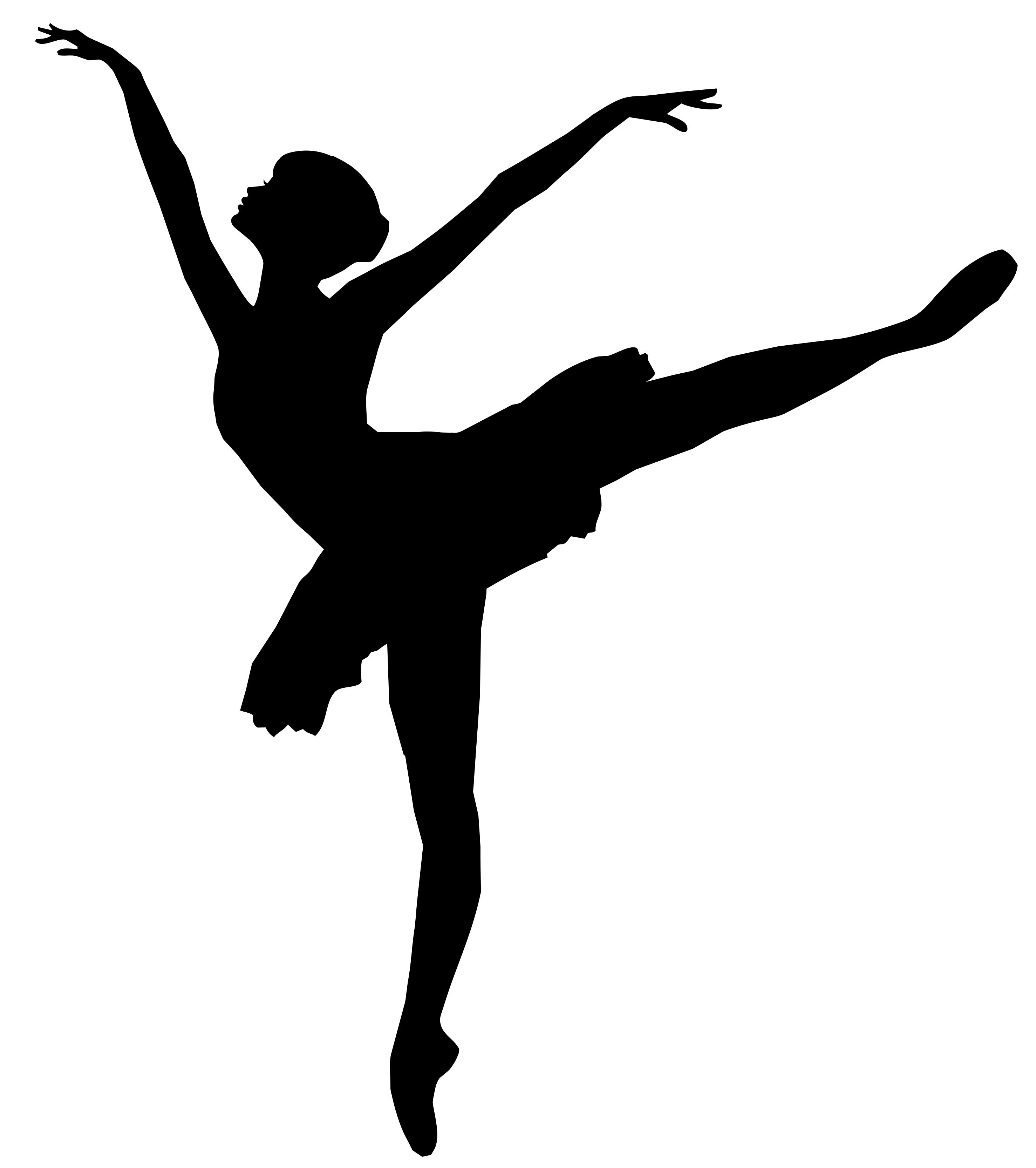 2956x3332 Graceful Ballerina Silhouette Clipart