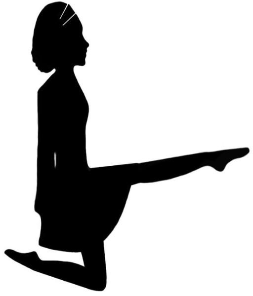 512x600 Free Leaping Dancer Silhouette, Hanslodge Clip Art Collection