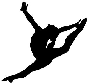 300x286 Gymnastics Silhouette Leap Clipart Panda