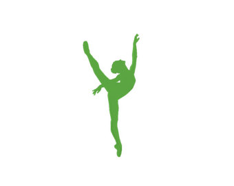 340x270 Leaping Ballerina Ballet Dancer Silhouette Embroidery Machine