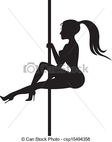 371x470 Striptease Dancer Silhouette. Silhouette Of A Beautiful Girl