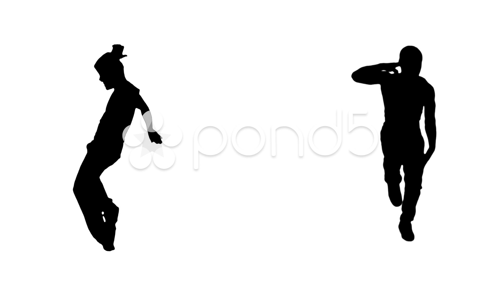 1920x1080 Male Dancing Silhouette. Hip Hop. ~ Video Clip