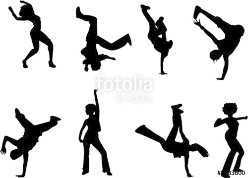 500x359 Hip Hop And Dancing Silhouettes Stock Image And Royalty Free
