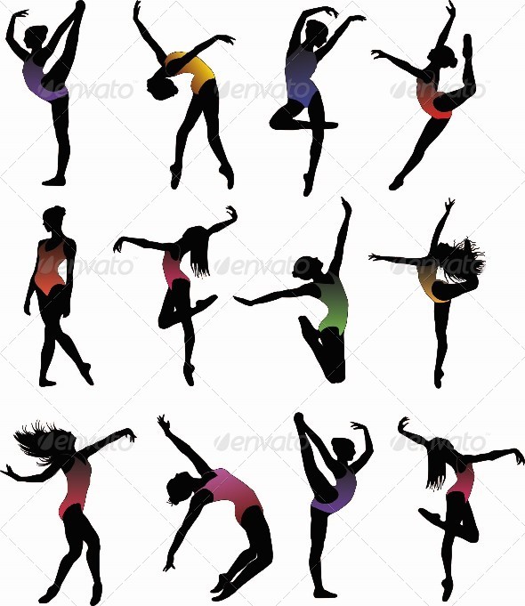 590x681 Set Dance Girl Ballet Silhouettes Vector By Smotrivnebo Graphicriver