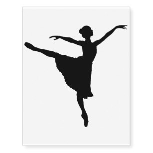 307x307 Ballerina Ballet Temporary Tattoos Zazzle