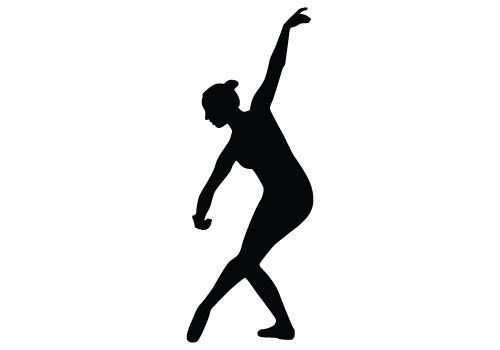 500x350 A Woman In Her Dancing Attire, An Ideal Dancing Silhouette Vector