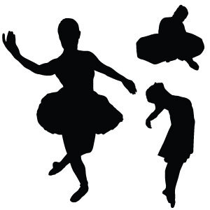 300x300 Vector Dancer Silhouettes
