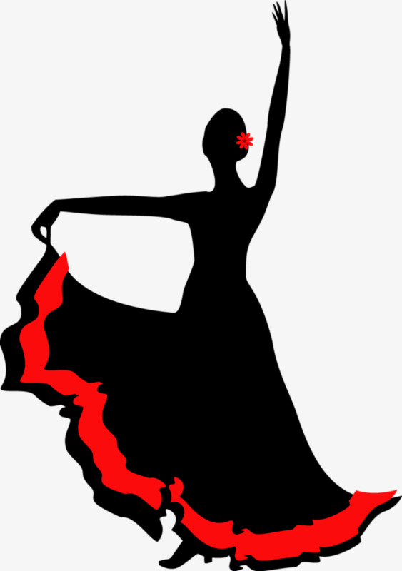 563x800 Hand Painted Dancers Silhouette, Dance, Dancing, Beautiful Png