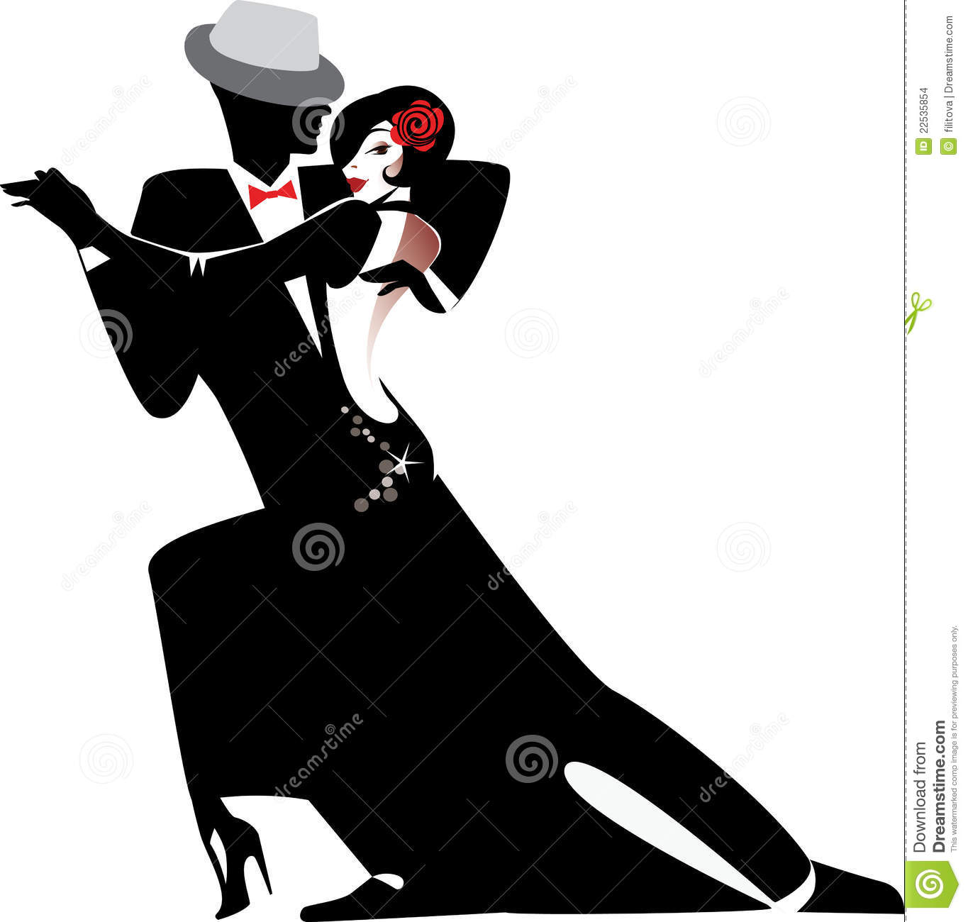 1365x1300 Tango Dancers Silhouette Clipart