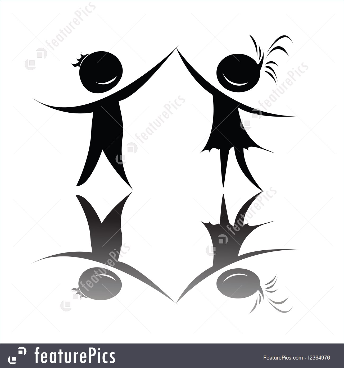 1300x1392 Dancing Silhouettes Illustration