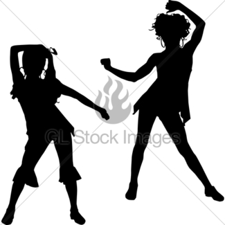 325x325 Colorful Group Of Children Silhouettes Dancing Gl Stock Images