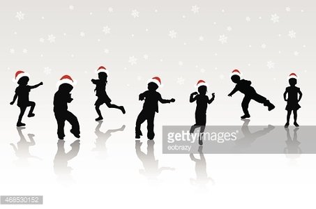 453x300 Dancing Children Silhouettes Premium Clipart