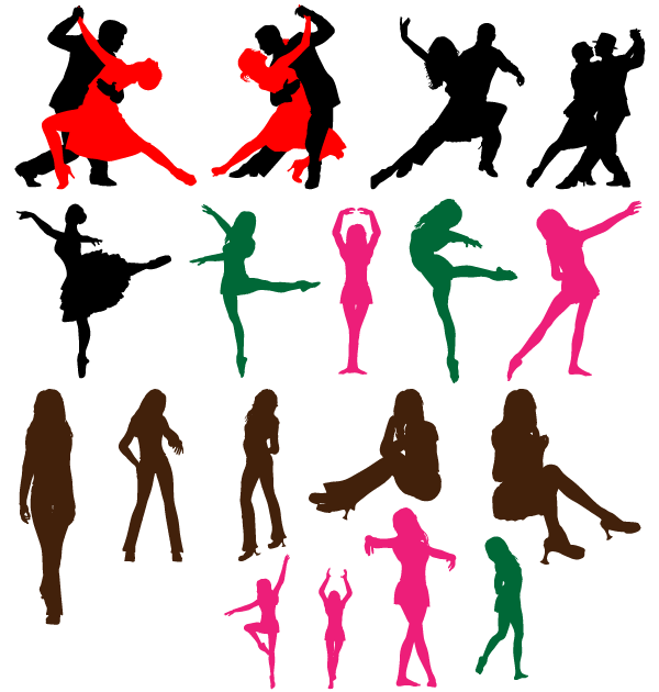 600x630 Dancing Couple Silhouettes Free, Vectors