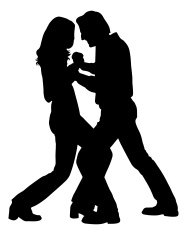 187x235 Dancing Silhouettes Premium Clipart