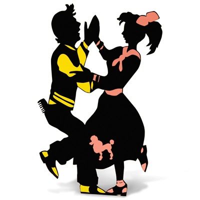 400x400 Pictures 50s Dancing Couple Silhouette,