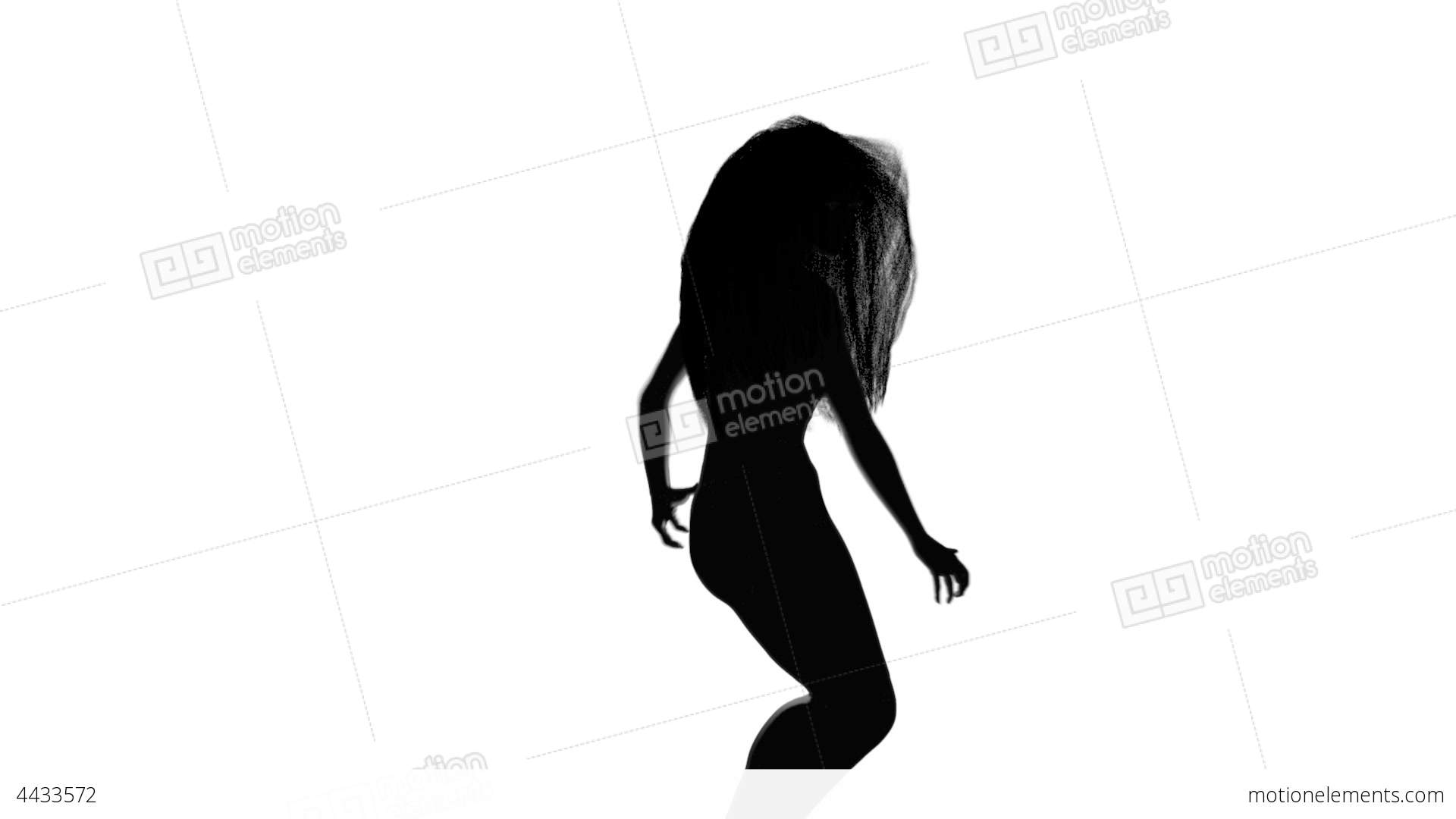 1920x1080 Dancing Girl Silhouette Stock Animation 4433572