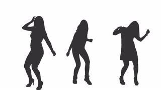 320x180 Silhouettes Of Three Young Men Dancing, Full Hd Shot With Alpha