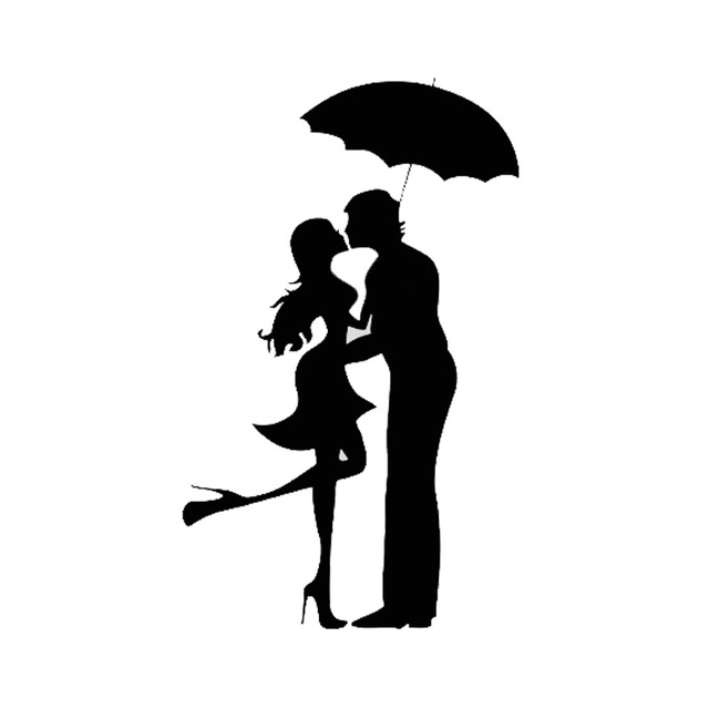 Dancing In The Rain Silhouette at GetDrawings | Free download Dancing With Umbrella Silhouette