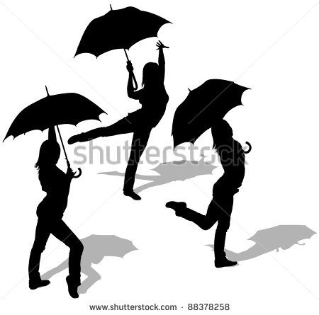 450x445 Girl Dancing Under Umbrella