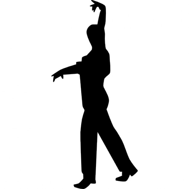 626x626 Man Dancing Flamenco Silhouette Icons Free Download
