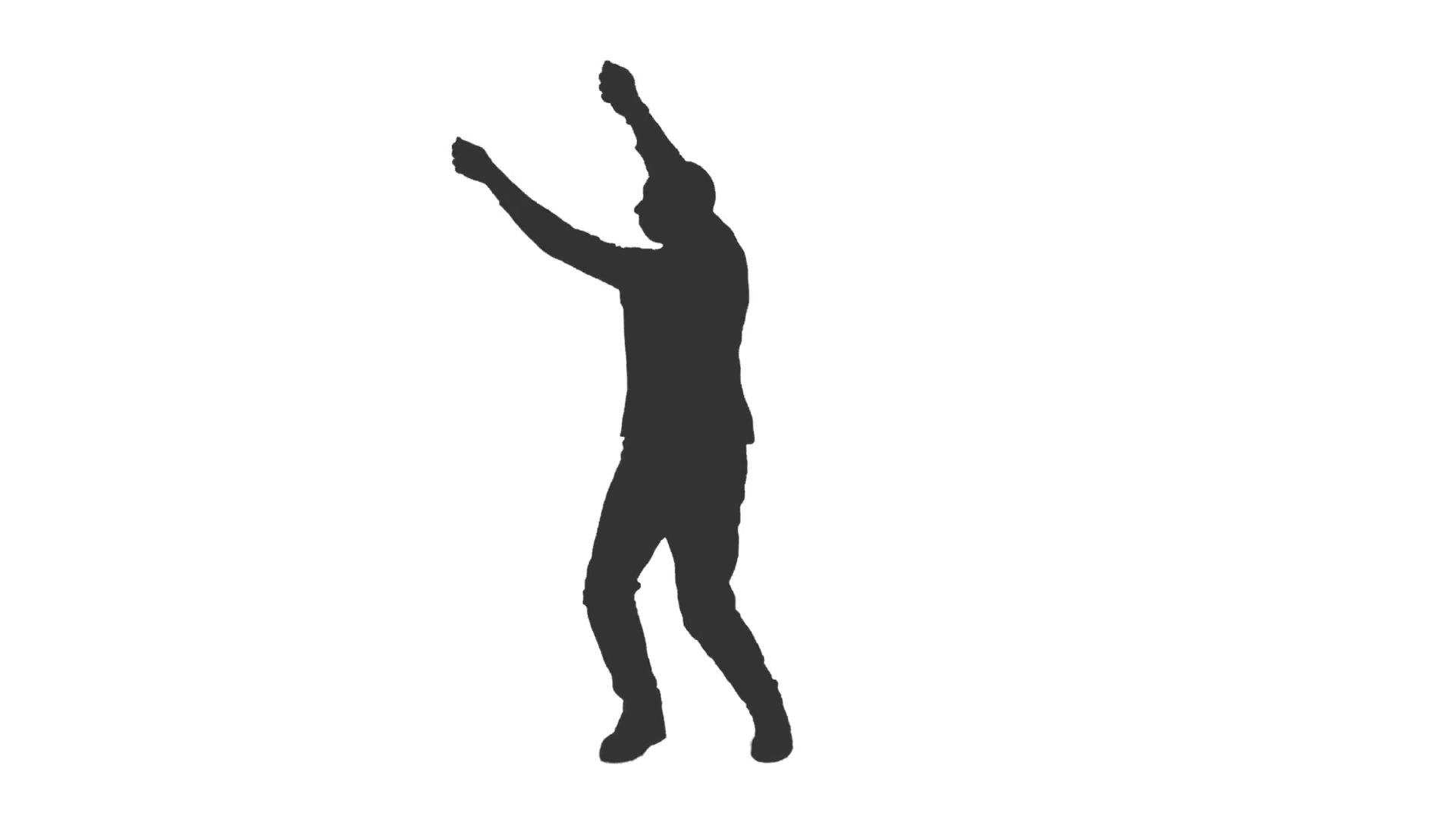 1920x1080 Silhouette Of Dancing Man, Full Hd Footage With Alpha Channel