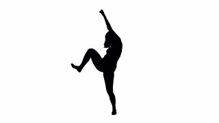 320x180 Dancing Silhouette Modern Dance. Stock Video Footage