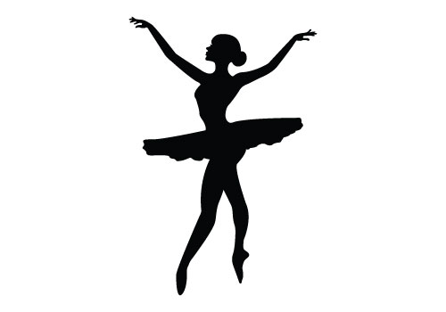 500x350 Free Dancing Silhouette Vector Clipart