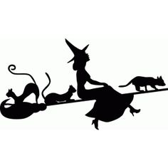 236x236 Witch Flying Witch On A Broom Silhouette Flying Witch, Witches