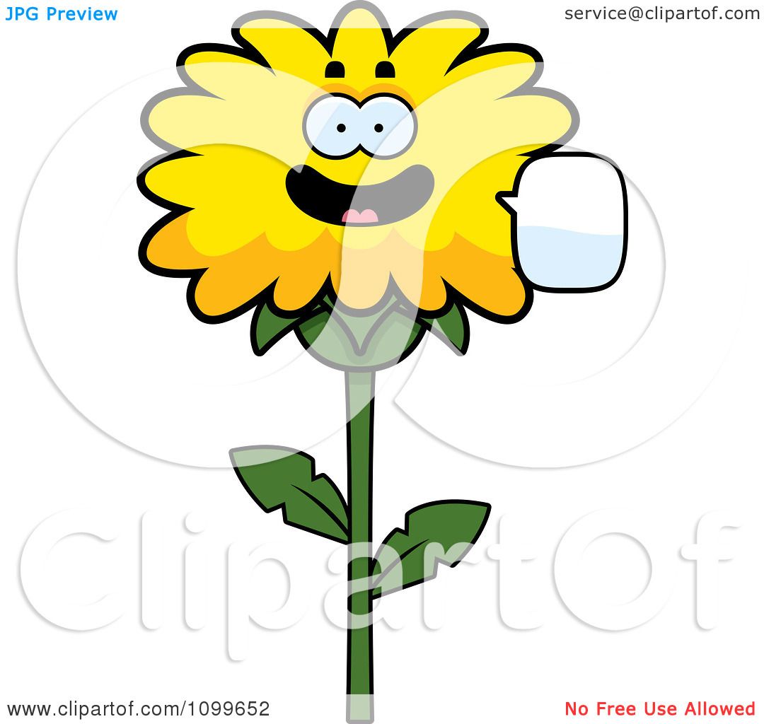 1080x1024 Clipart Talking Dandelion Flower Character