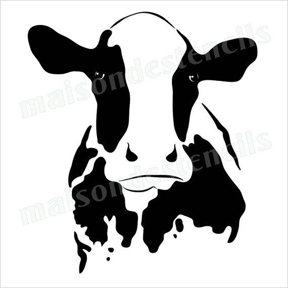 570x570 Euro Stencil Designs Cow Silhouette Farm 12 X 12 Inch Stencil