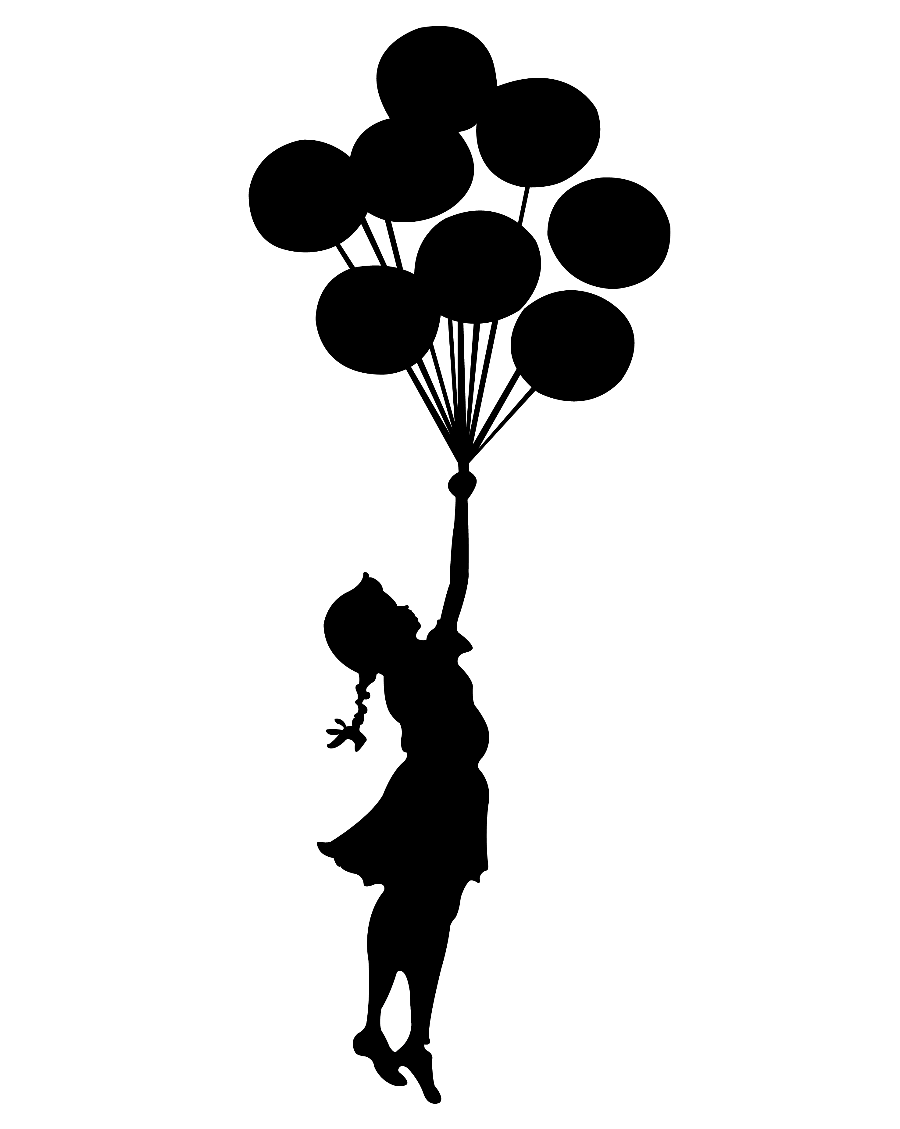 2952x3702 Girl Dancing With Umbrella Silhouette