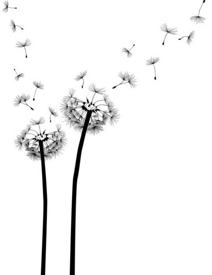 Dandelion Silhouette Vector Free at GetDrawings | Free download