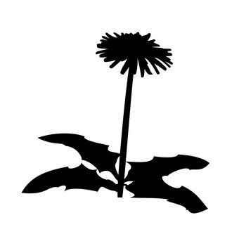 340x340 Free Silhouette Vector Dandelion, Icon